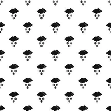 Clouds and snow pattern, simple style Stockillustratie