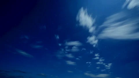Clouds and stars, time lapse Stock Footage 230150499