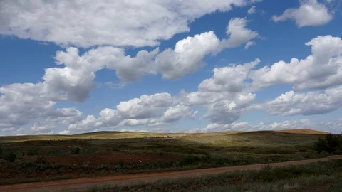 Clouds and steppes. timelapse. Stock Footage 127854233