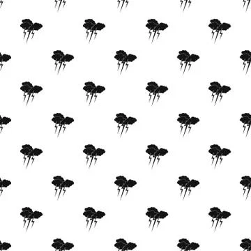 Clouds and storm pattern, simple style Stock Illustration
