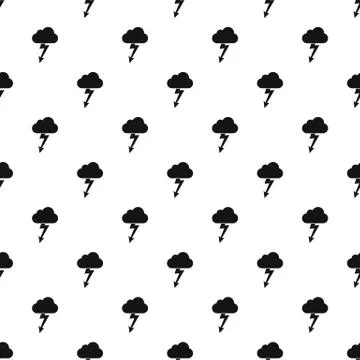 Clouds and storm pattern, simple style Stock Illustration