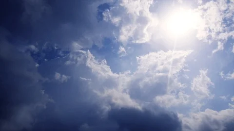 Clouds and Sun Stock Footage