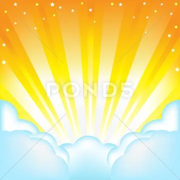 Clouds and sun Stock Illustration
