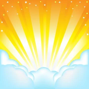 Clouds and sun Stock Illustration