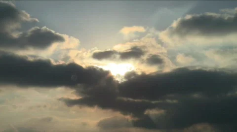 Clouds and sun light time lapse Video stock 608844