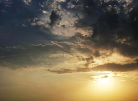 Clouds and Sun 写真素材