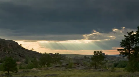 Clouds and sun rays Stock Footage 40617851