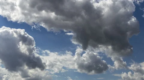 Clouds and sun rays - time lapse 4k or HD Stock Footage 41322381