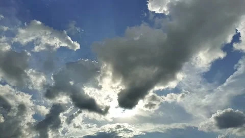 Clouds and sun in the sky. Video stock 327769446