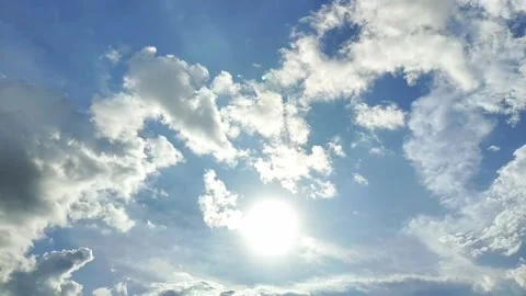 Clouds and sun in the sky. Stock Footage 327769447
