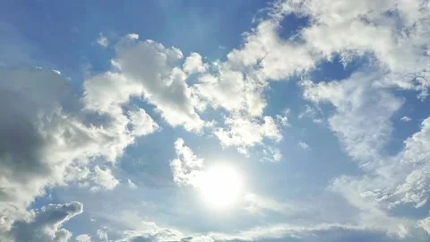 Clouds and sun in the sky. Stock Footage 327769449