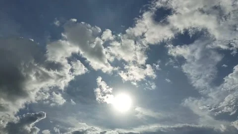 Clouds and sun in the sky Stock Footage 327769452