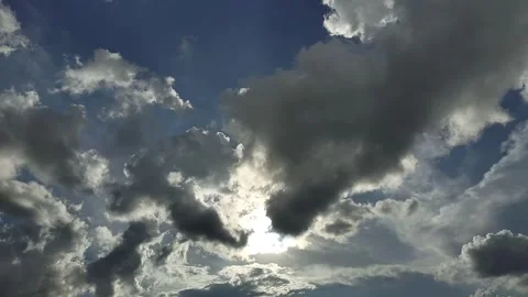 Clouds and sun in the sky Video stock 327769453