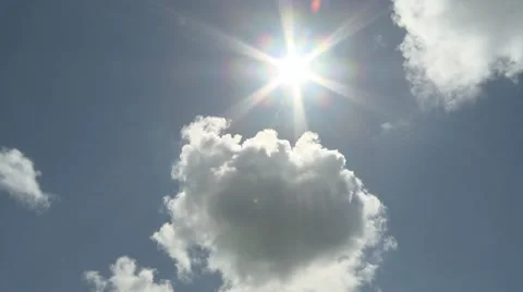 Clouds and sun timelapse Stock Footage 8763403