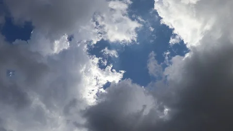 Clouds and sun timelapse Stock Footage 128494621