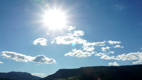 Clouds and Sun Timelapse Stockbeeldmateriaal 243230674