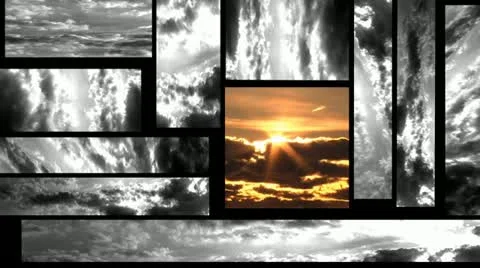 Clouds and Sun Transition Stock Footage 12354929