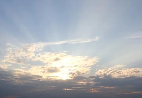 Clouds and sunlight through the cloud. Stock Photos
