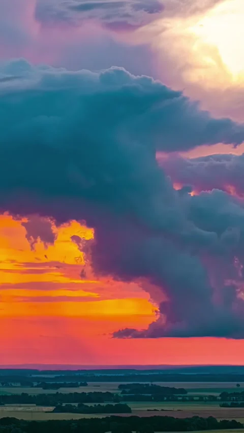 Clouds and sunset. 스톡 동영상 331041762