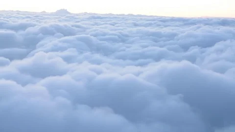 Clouds and sunset from the plane Stock Footage 79995624