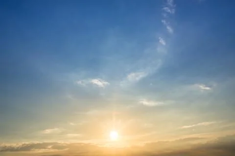 Clouds and sunset sky Stock Photos