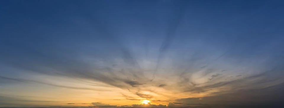 Clouds and sunset sky Stock Photos