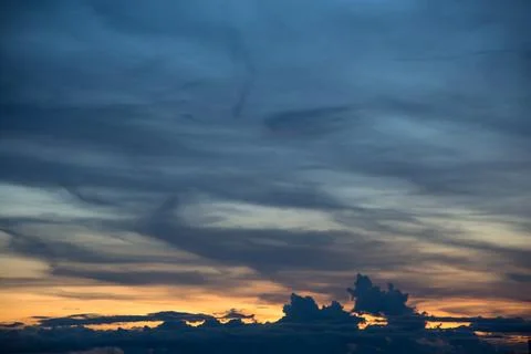 Clouds and sunset sky Stock Photos
