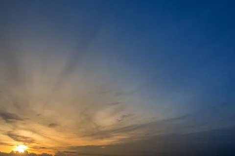 Clouds and sunset sky Stock Photos
