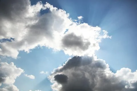 Clouds and sunshine Stock Photos