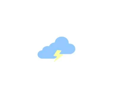 Clouds and thunderstorm vector icon isolated Stock Illustration