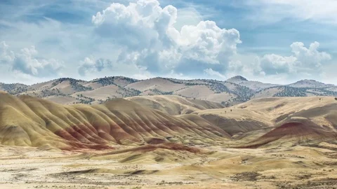 Clouds and thunderstorms Painted Hills Oregon 47 Video stock 81608173