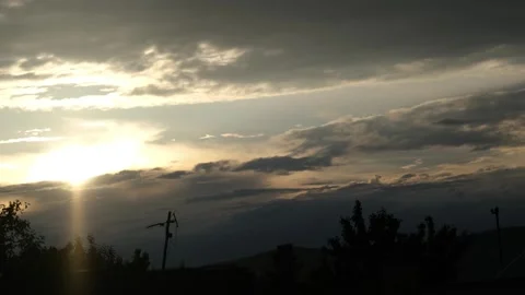 Clouds and timelapse at sunset 動画素材 246920745