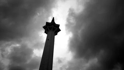 Clouds and tower Stock Footage 104941543