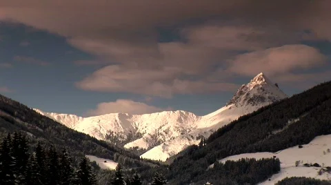 Clouds and a typical sumit Stock Footage 106703