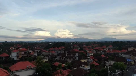 Clouds and view of Ubud, Bali Vidéo 263400911