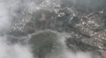 Clouds and village from above 4207x3 HD Footage