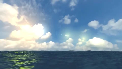 Clouds and water background Stock Footage 267047509