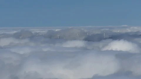 Clouds and wind turbines, Madeira Stock Footage 102959102