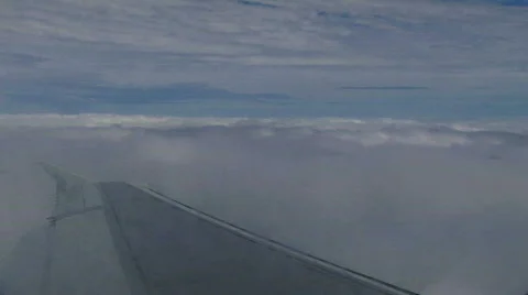 Clouds and Wing Aerial - 06 Stock Footage 725937