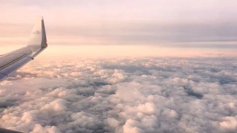 CLOUDS and wing Stock Footage 90082649