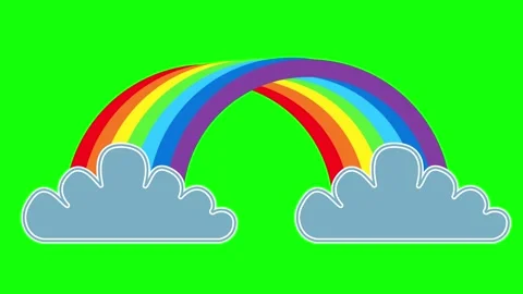 Clouds Animated with Arrow - Chroma Key Green Screen Footage Stock Footage 341336339