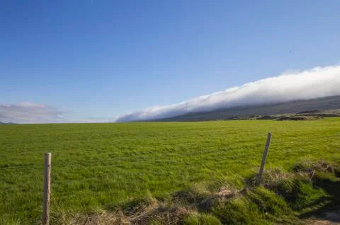 Clouds approaching from the mountain Foto stock