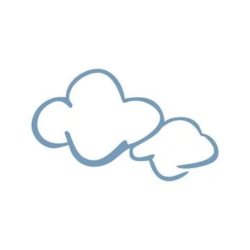 Clouds are airy blue Stock Illustration