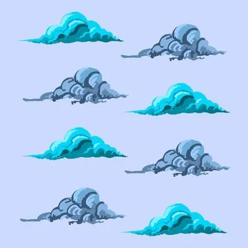 Clouds are flat Stock Illustration