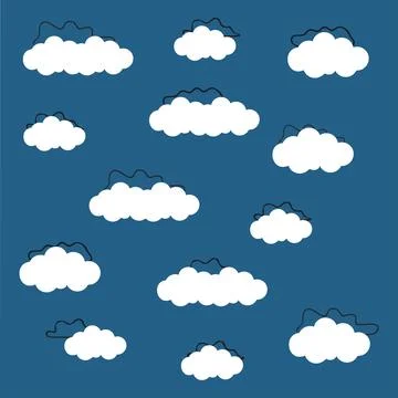 Clouds are flat Stock Illustration