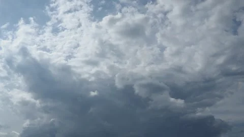 Clouds are floating across the sky, rain is gathering. Weather is getting worse Stock Footage 281008055