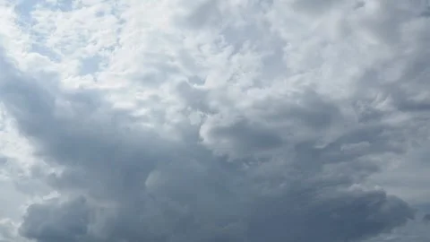 Clouds are floating across the sky, rain is gathering. Weather is getting worse Stock Footage 281008071