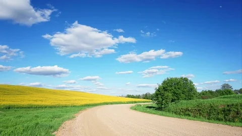 The clouds are floating on the ladder with their fields. TimeLapse Stock Footage 76260826
