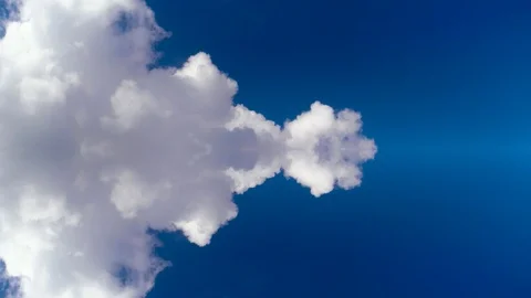 The clouds are floating from left to right Stock Footage 85919895