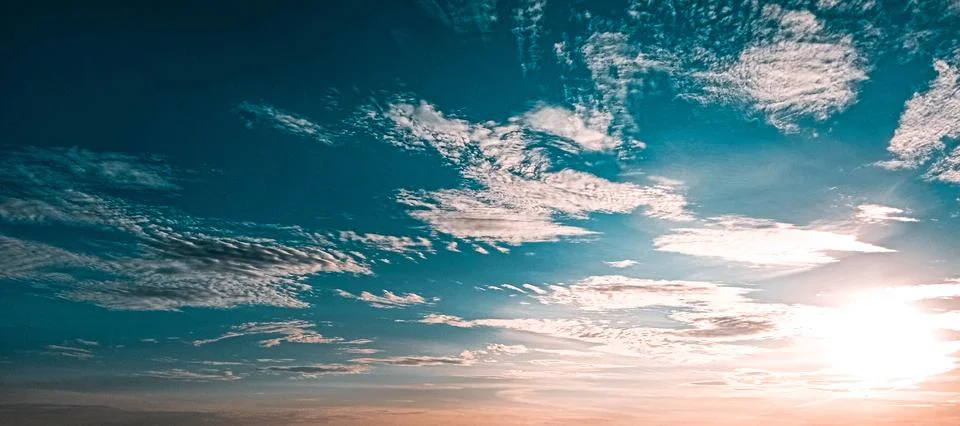 The clouds are floating Foto stock